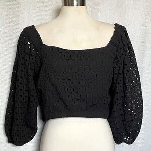 Allison New York eyelet top